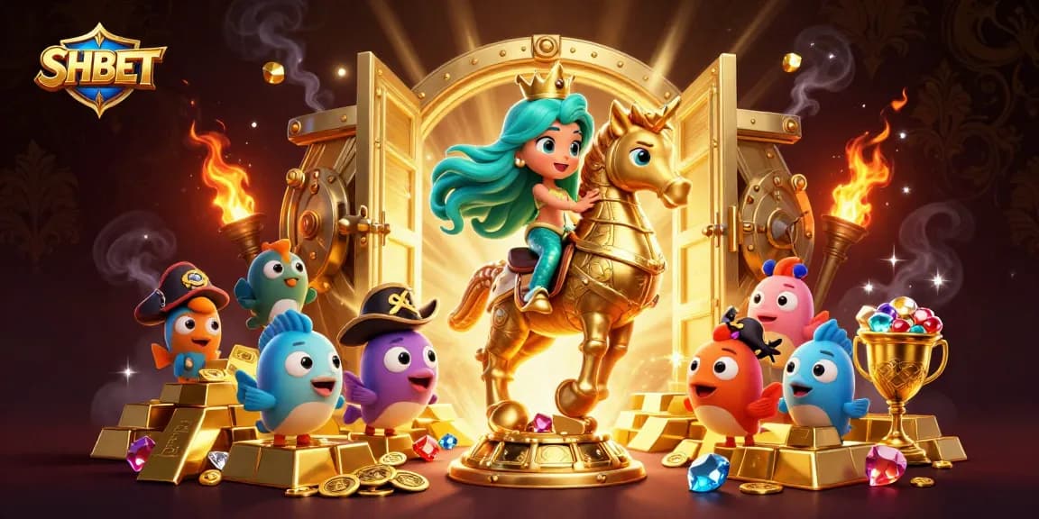 Engage in thrilling gaming action at SHBET with captivating illustrations of casino delights.