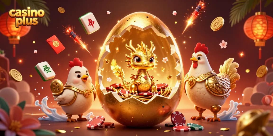 Engage with casino plus in this vibrant scene of gaming excitement featuring golden dragon and poker chips.