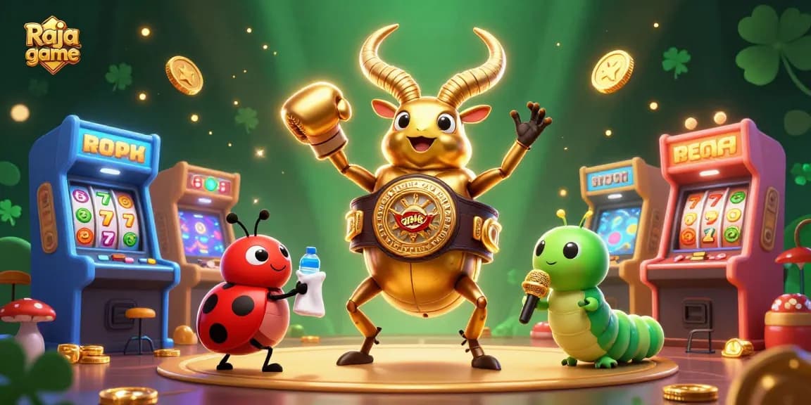 Engage in thrilling casino excitement with the Raja game featuring vibrant elements and animated characters.