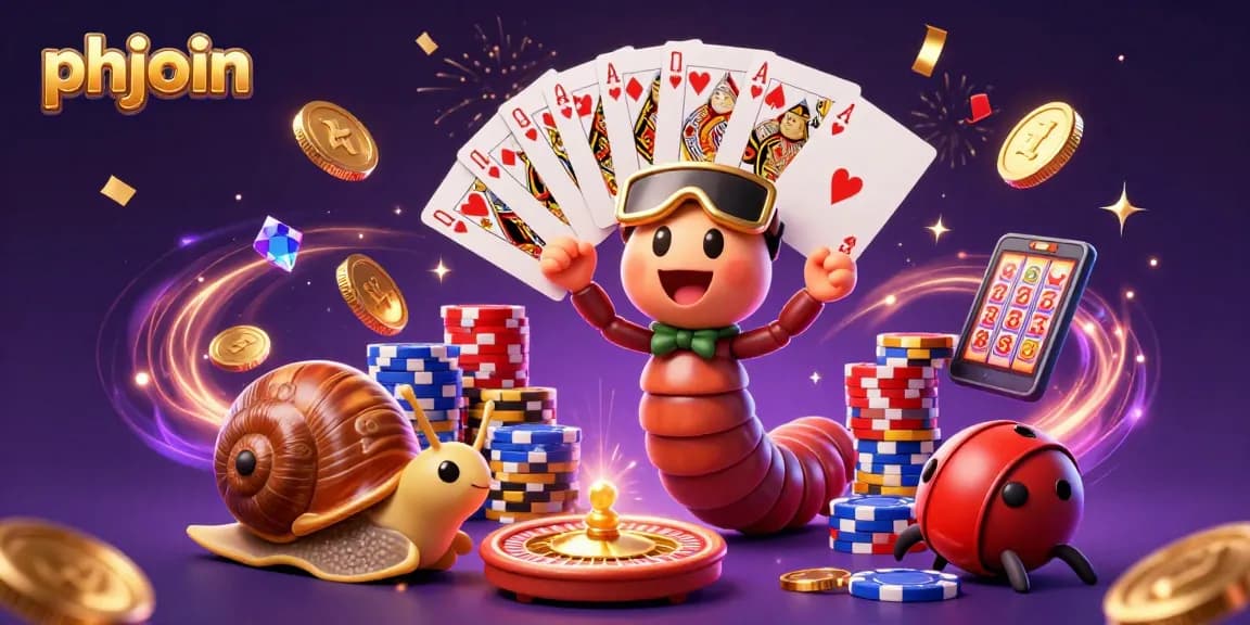 Phjoin vibrant scene showcasing festival-like excitement with characters and casino elements, perfect for gamblers.