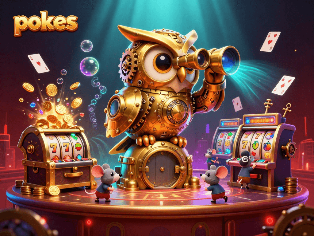 Experience exciting pokies gameplay in a vibrant casino scene filled with gold and thrill.