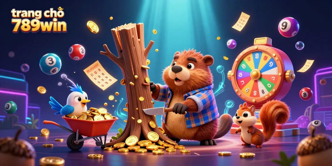Experience the magic of trang chủ 789win with a vibrant scene full of gaming excitement and gold coins raining down.