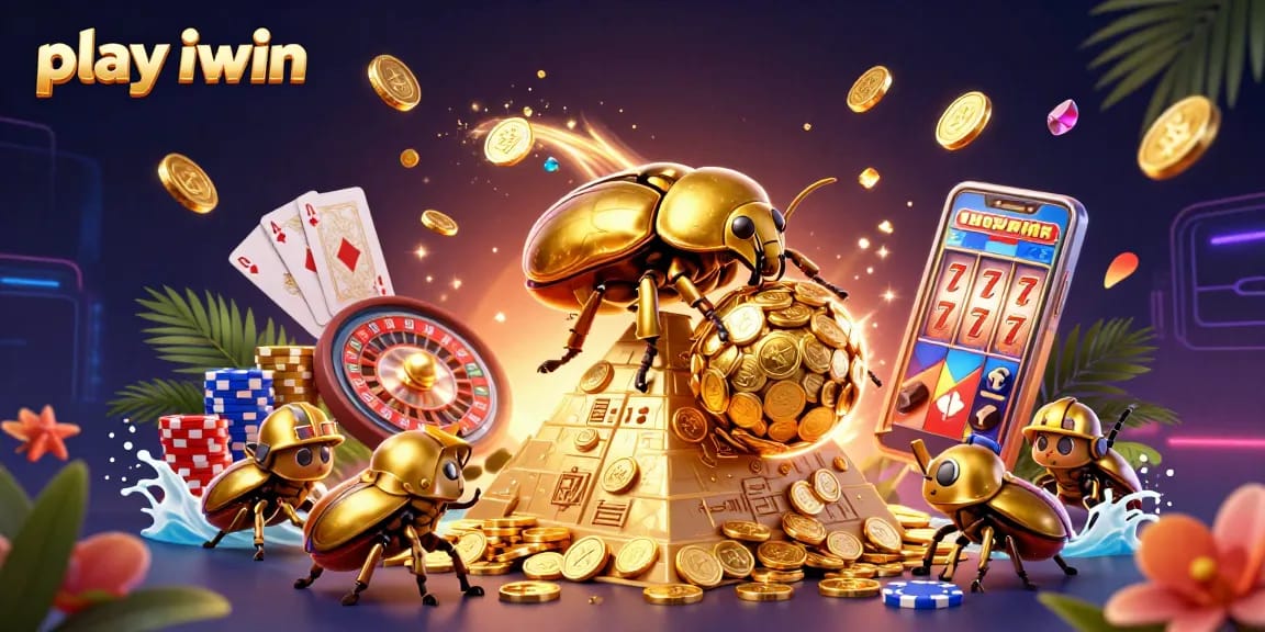 Play iwin with dynamic gaming action in an ultra-detailed casino scene filled with vibrant elements.
