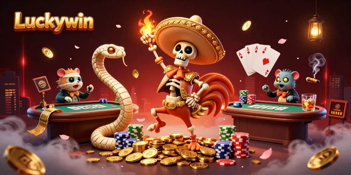Catch lucky wins while enjoying games in this dynamic 3D casino scene featuring exciting characters.