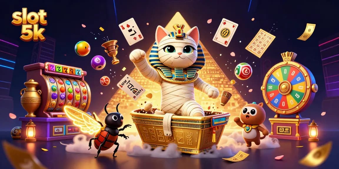 Slot 5k membawa keberuntungan dengan kucing mumi dan permainan kasino yang mengasyikkan.