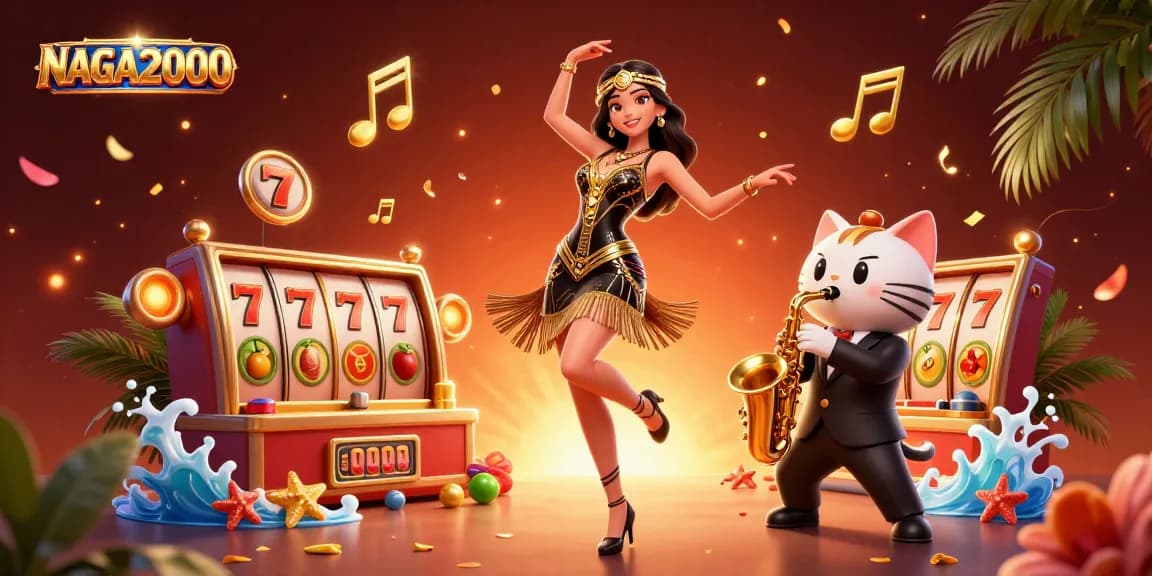 Rasakan sensasi kemenangan dengan ilustrasi kasino 3D yang hidup dari NAGA2000 yang menampilkan elemen permainan yang menarik.