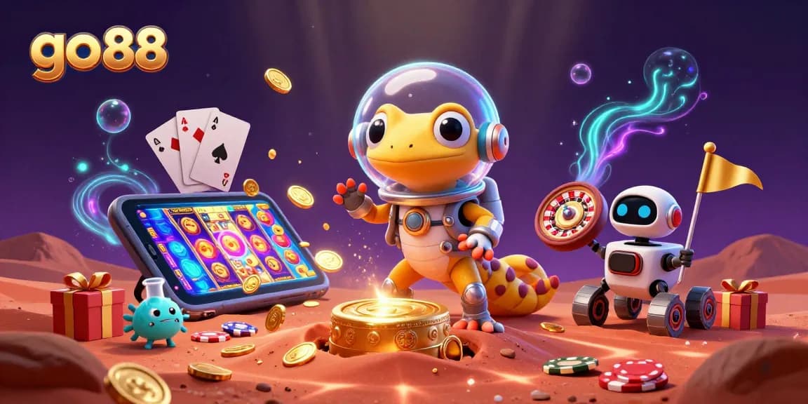 Engage in thrilling gaming at go 88, exploring a fantastical Martian casino adventure with vibrant elements.