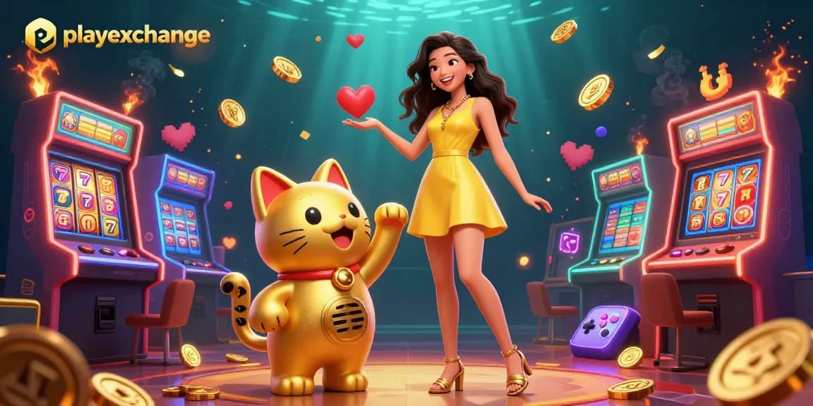 Engage in exciting gameplay with playexchange, where vibrant arcade elements and lucky symbols bring fortune.