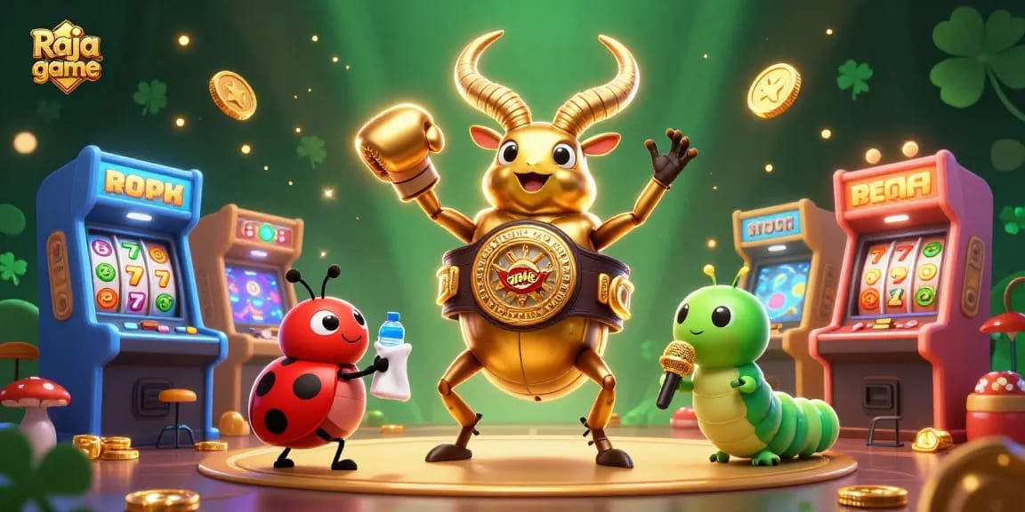 Engage in thrilling casino excitement with the Raja game featuring vibrant elements and animated characters.