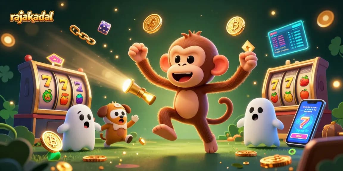 Permainan jackpot di rajakadal dengan karakter hantu dan koin emas yang menggoda.