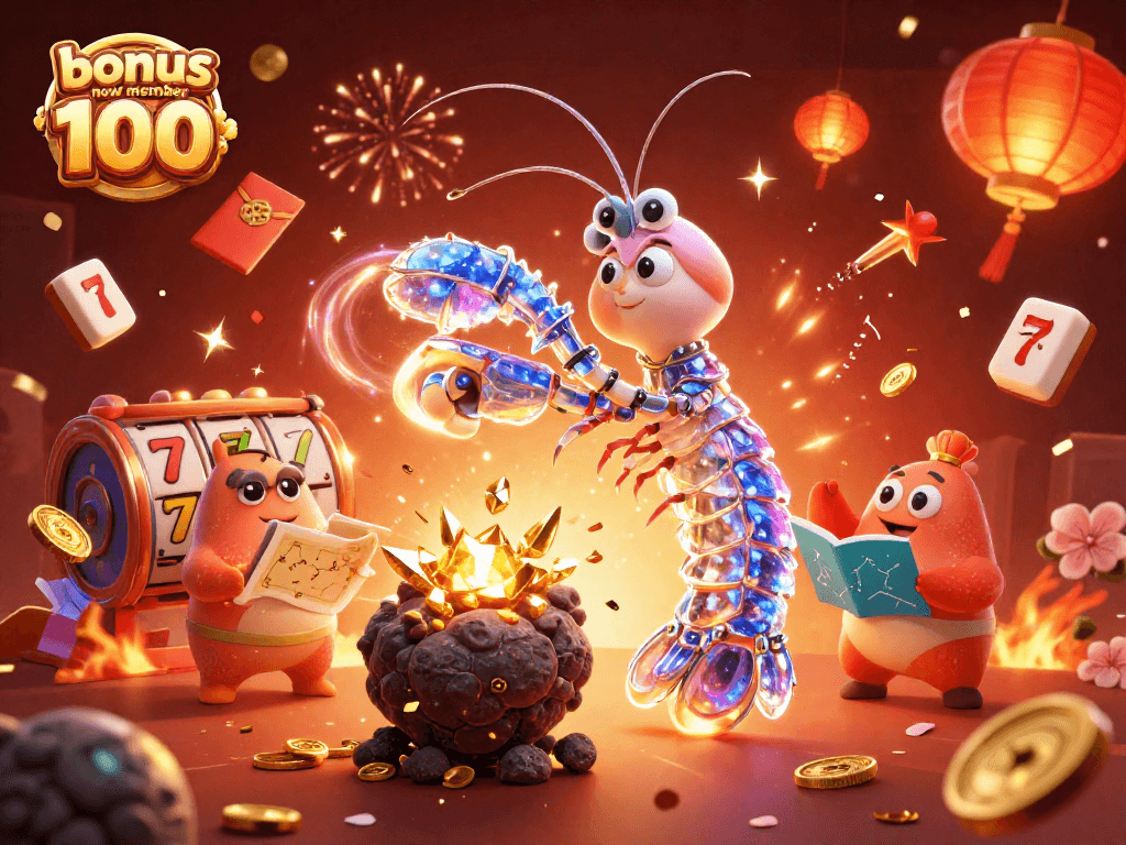 Experience the thrill of gaming with bonus new member 100 at SLOT 88, featuring vibrant 3D samurai and slot elements.