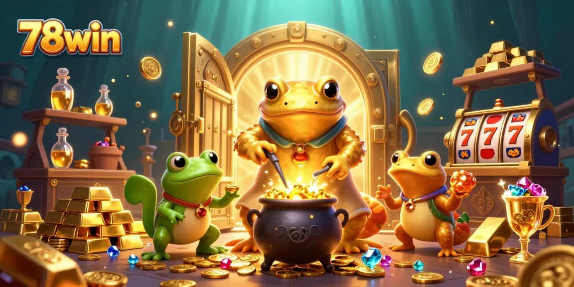 Spin the reels at 78win with a golden salamander and magical elixirs - a vibrant gaming adventure!