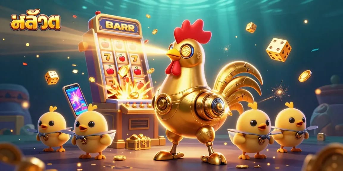 Menangkan jackpot besar dengan Slot dalam ilustrasi 3D yang penuh warna dan detail menarik.