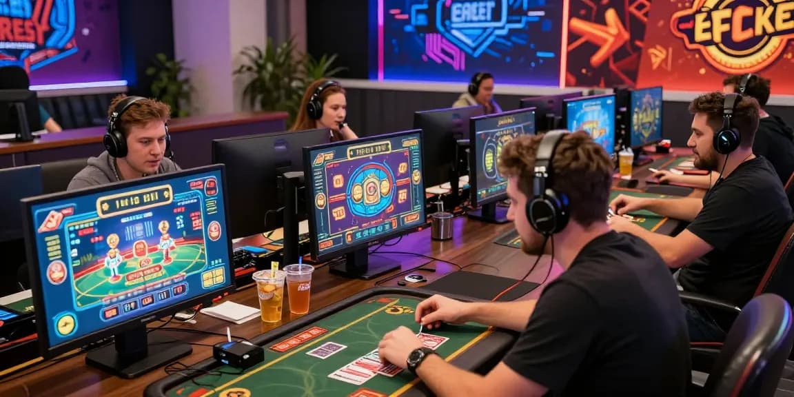 Players enjoying sunwin online card games in an immersive gaming lounge.
