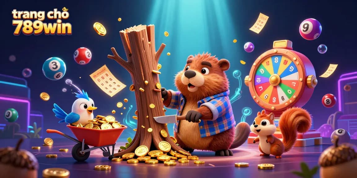 Experience the magic of trang chủ 789win with a vibrant scene full of gaming excitement and gold coins raining down.