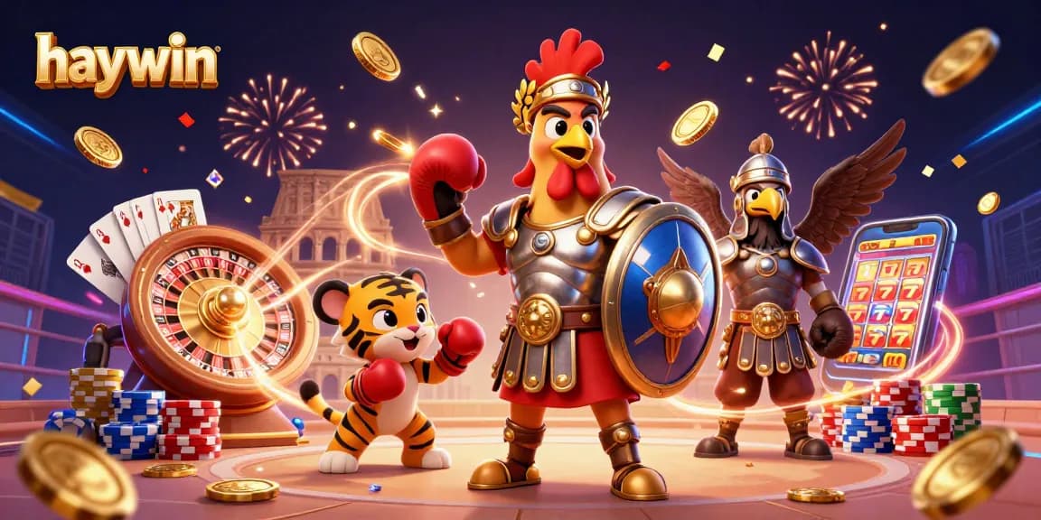 Experience thrilling wins at haywin with exhilarating slots, roulette, and poker elements in a vibrant 3D casino!