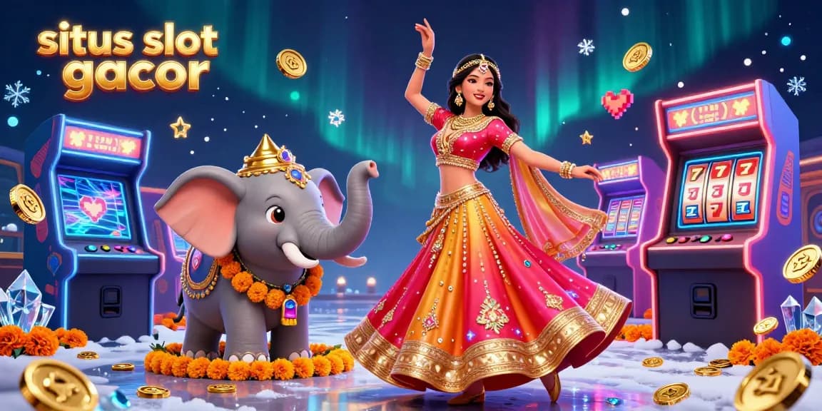 Situs slot gacor immersive gaming environment with vibrant characters and slot elements.