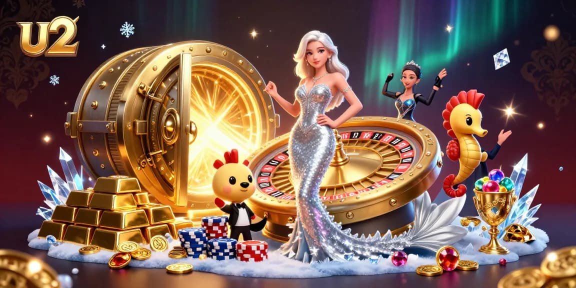 Engage in the excitement of U2 Casino with captivating slot reels and a stunning atmosphere.