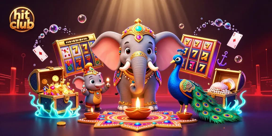 Engage in thrilling slots at hit club with vibrant 3D casino art showcasing dynamic game elements.
