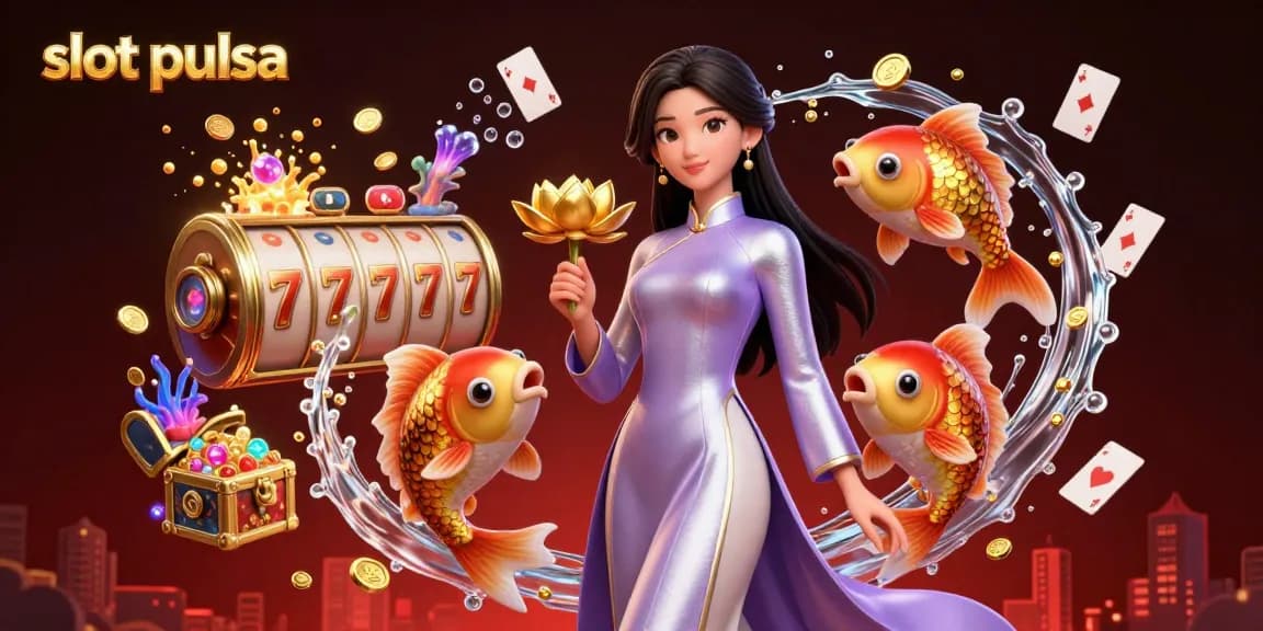 Engage with slot pulsa strategies in a vibrant underwater casino scene, highlighting key gambling elements.
