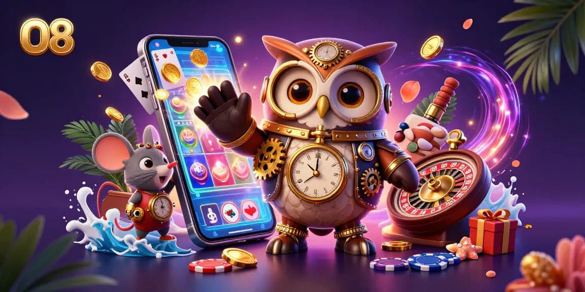 O8 offers a thrilling casino experience with a time-traveler owl and dynamic game elements.