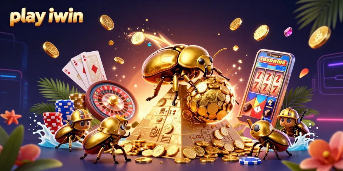 Play iwin with dynamic gaming action in an ultra-detailed casino scene filled with vibrant elements.