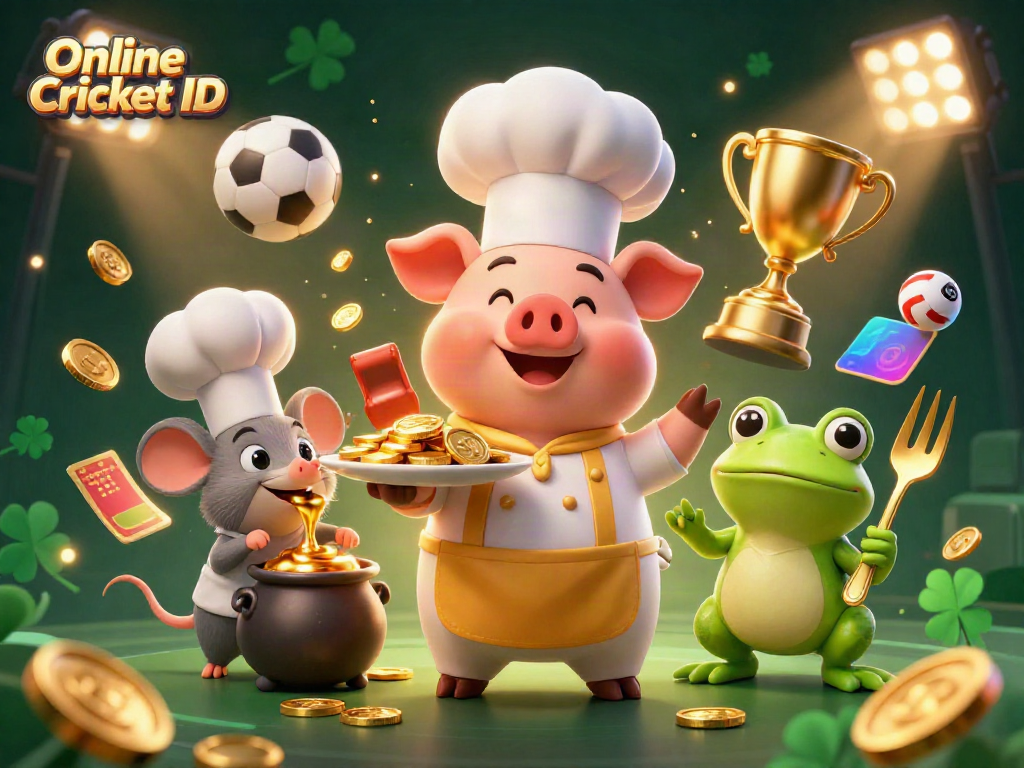 Bet smart with an Online Cricket ID featuring engaging characters in a vibrant, action-packed betting scene.