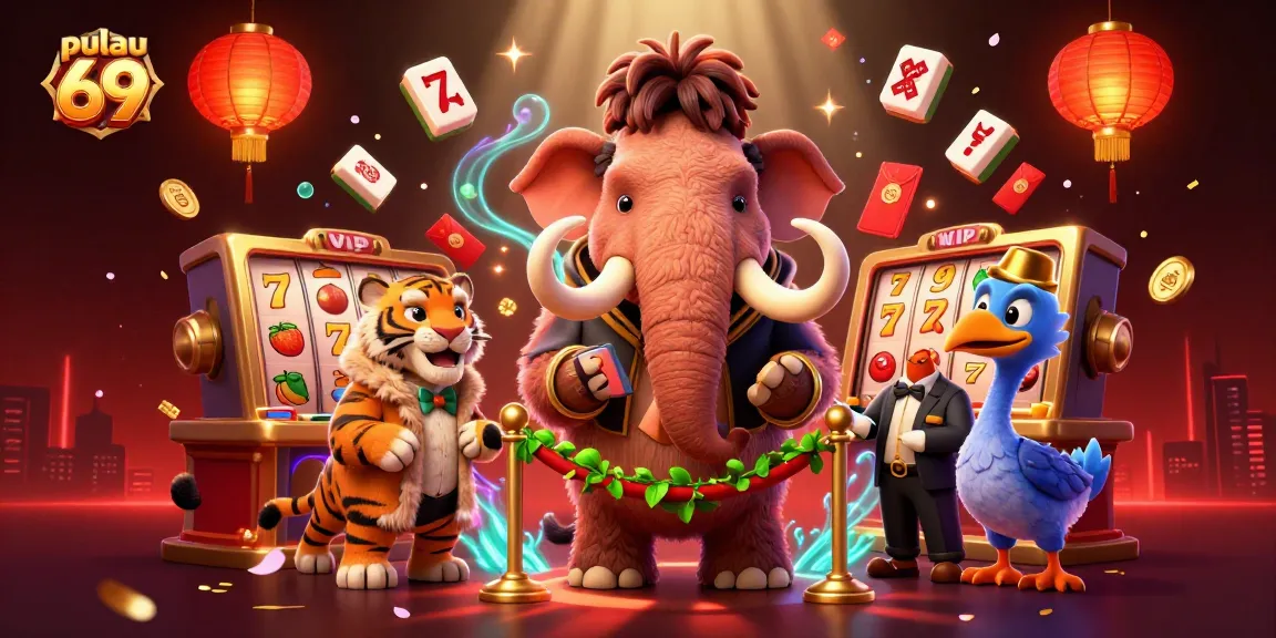 Experience the excitement of pulau 69 with a dynamic casino scene featuring unique characters and vibrant symbols.