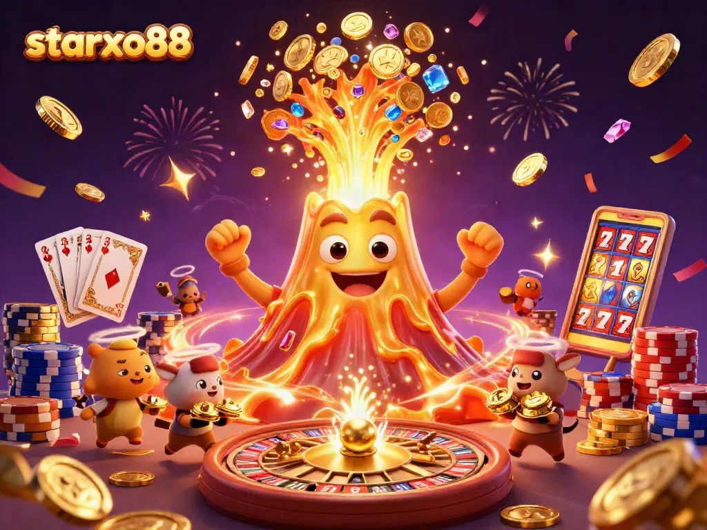 Spin the roulette at starxo88, where the golden volcano erupts and treasure flows!