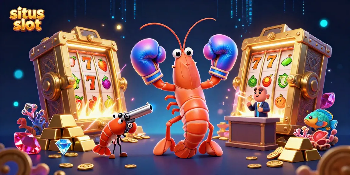 Engage in situs slot gaming with vibrant slot reels and exciting jackpot elements in this dynamic 3D illustration.