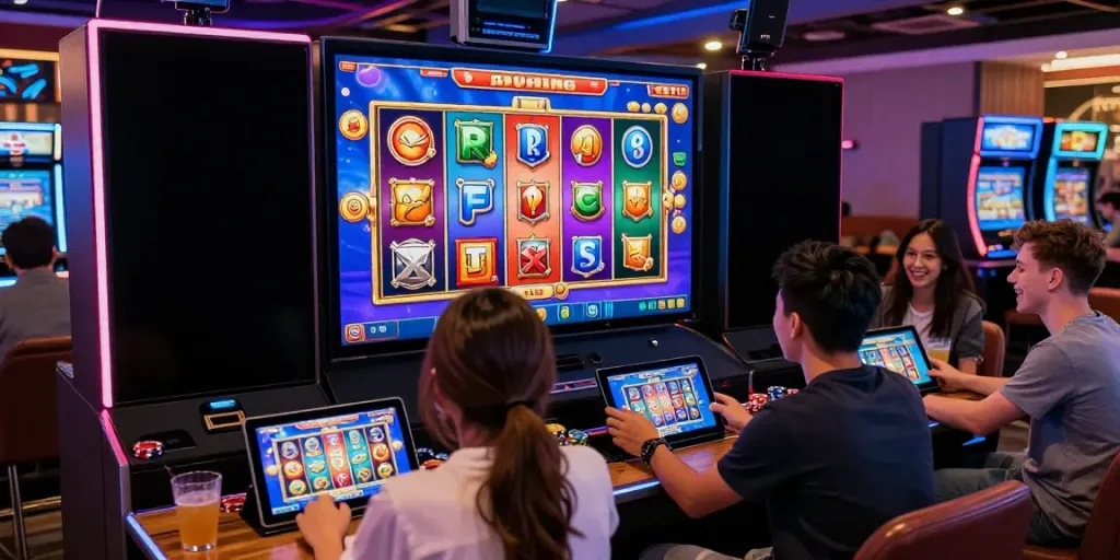 Players enjoying the qqmacan online slot game in an immersive gaming environment filled with excitement.
