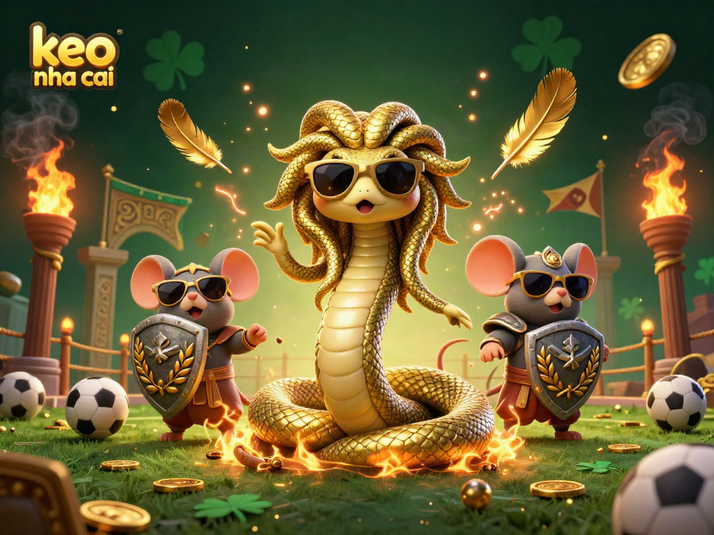 Engaging illustration of keo nha cai sports betting featuring friendly characters and dynamic elements.