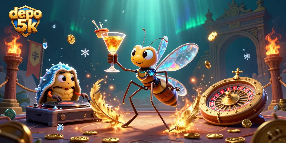 Experience thrilling gameplay at depo 5k with cartoon casino characters and vibrant elements.