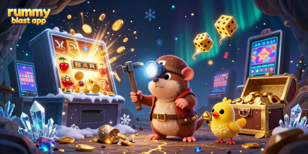 Experience the rummy blast app with engaging gameplay and vibrant casino-themed visuals.