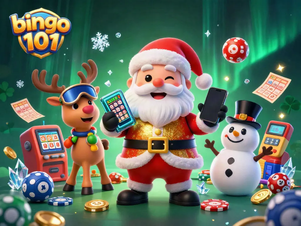 Experience exhilarating bingo 101 thrills with vibrant 3D characters in a casino-style scene.