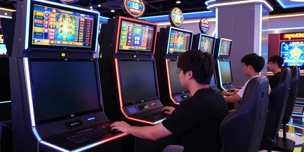 Bro138 interactive gaming setup with leaderboards and vibrant graphics.