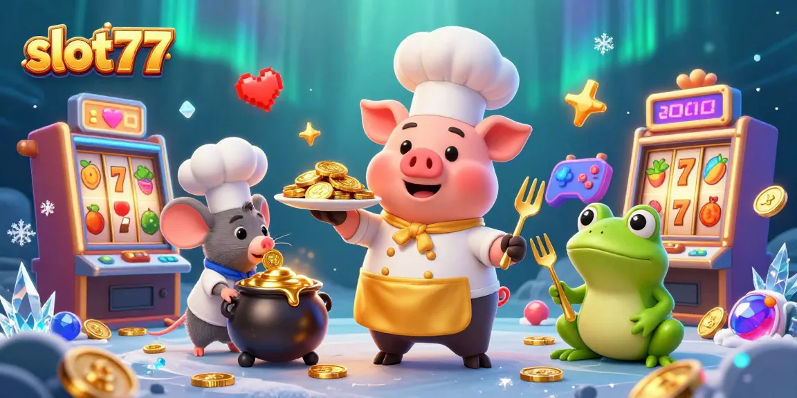 Engage with slot77 and experience vibrant slot games filled with gold coins and cartoon characters.