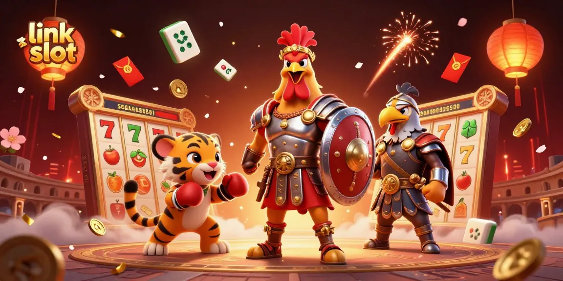 Experience winning strategies in link slot gaming with vibrant 3D characters and dynamic casino elements.